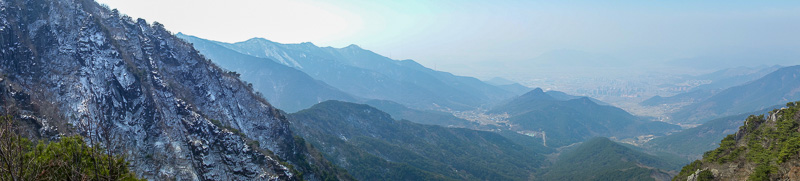 Korea-Daegu-Hiking-Bisuelsan - Panorama number 1 for the day.