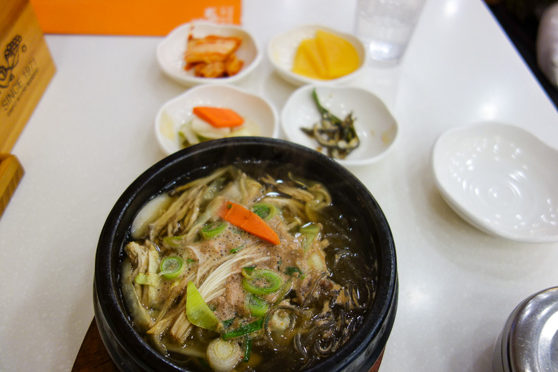 Korea again - Incheon - Daegu - Busan - Gwangju - Seoul - 2015 - Luckily I headed down a laneway, and found a place with pictures. The first dish was a beef soup. It looked like beef anyway, in reality I had no idea