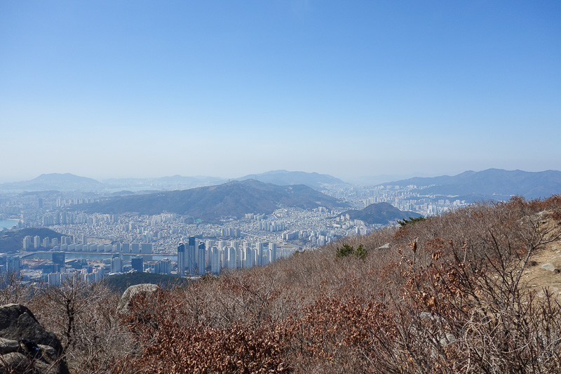 Korea-Busan-Hiking-Hwangnyeongsan - You can get close to a 360 degree view from here. I stayed here for close to an hour absorbing it.
