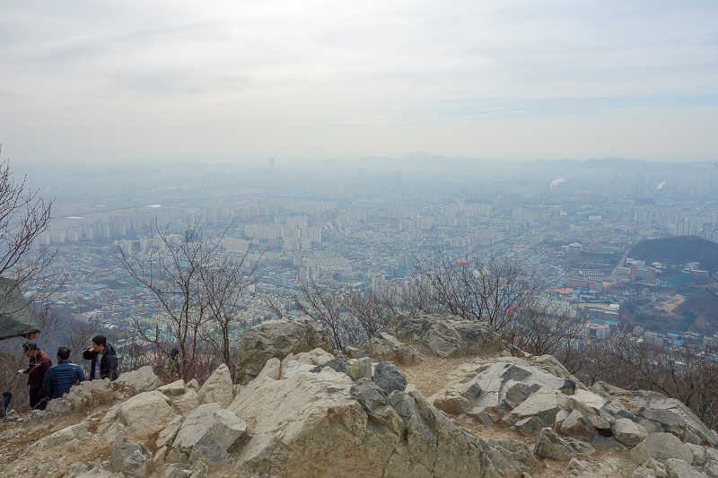 Korea-Incheon-Songdo-Hiking-Gaesan - And now, the view from the top. Mr Song was super excited to see me.