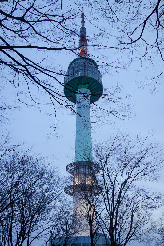 Korea-Seoul-Tower-Food-Pancake - Tower. I took the same picture in 2011 I believe, however that time I was there in the morning, this time, night.