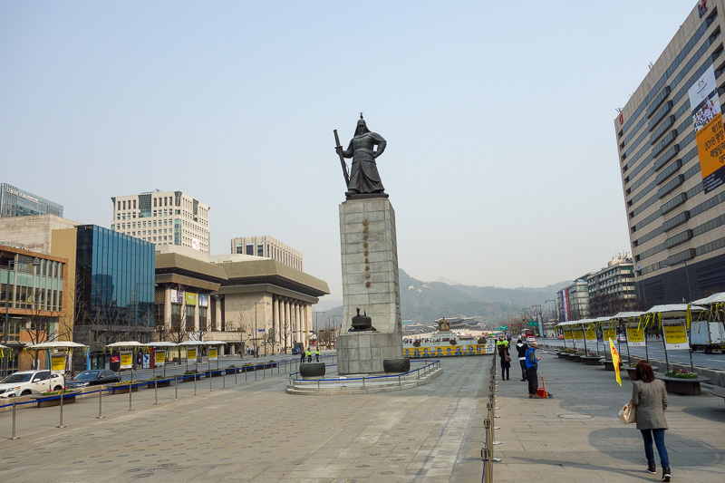 Korea again - Incheon - Daegu - Busan - Gwangju - Seoul - 2015 - This is a statue of Admiral Yi Sun-sin, often referred to as the greatest navy commander of all time. He bravely fought the Japanese on numerous occas
