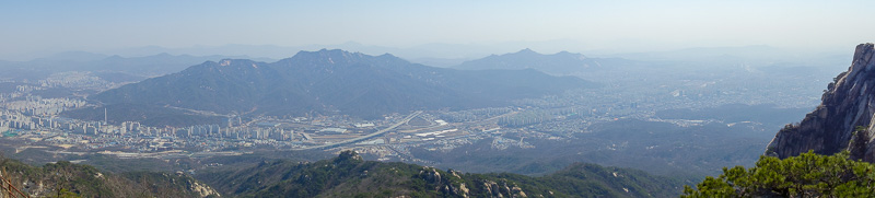 Korea-Seoul-Hiking-Bukhansan-Dobongsan - Todays one and only panorama. Probably the last of my trip.
