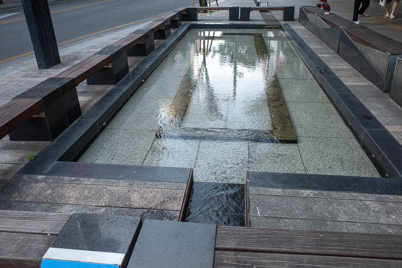 Korea-Daegu-Food-Shopping - The streets are lined with convenient drowning pools in case your kids misbehave. I do not think these are volcanic in any way, and no one was using t