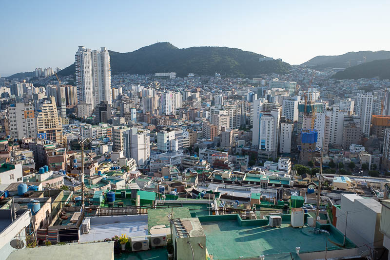 Korea-Busan-Food-Curry - I plan to go up the hill over the other side there and look back this way.