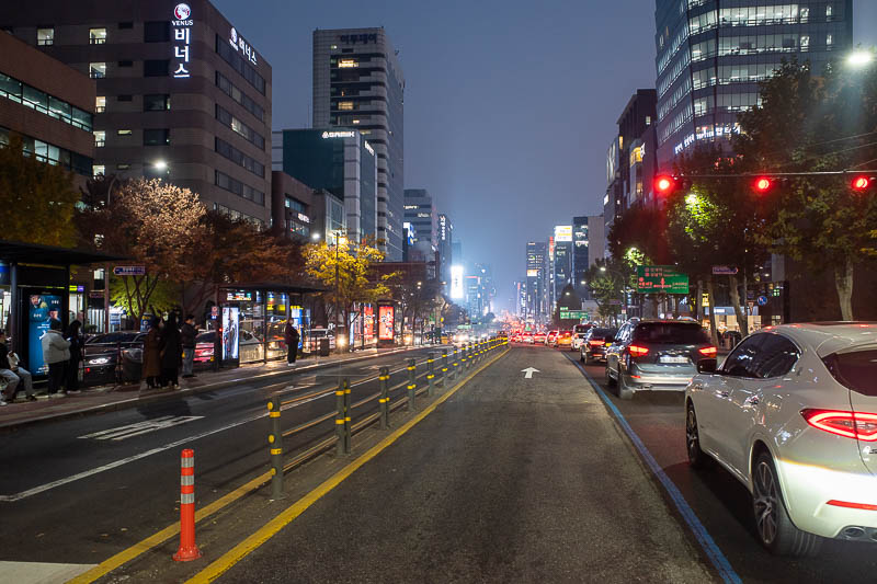 Korea-Seoul-Gangnam - The area is quite hilly, which means you can often get a good view for photos while crossing the road.