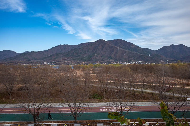 Korea-Seoul-Olympics - I climbed that mountain early on during this trip, it is the one with the observatory on top.