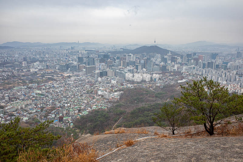 Korea-Seoul-Hiking-Inwangsan - View from the top. Slightly crooked I think.