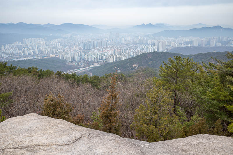 Korea-Seoul-Hiking-Suraksan - Last one of the view for now. The haze is kind of nice.