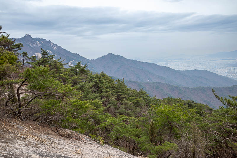 Korea-Seoul-Hiking-Suraksan - I still had a way to go, but those ridges here are the way I would come down.