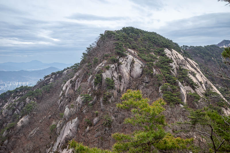 Korea-Seoul-Hiking-Suraksan - Lots of going up and down over steep rocks today.