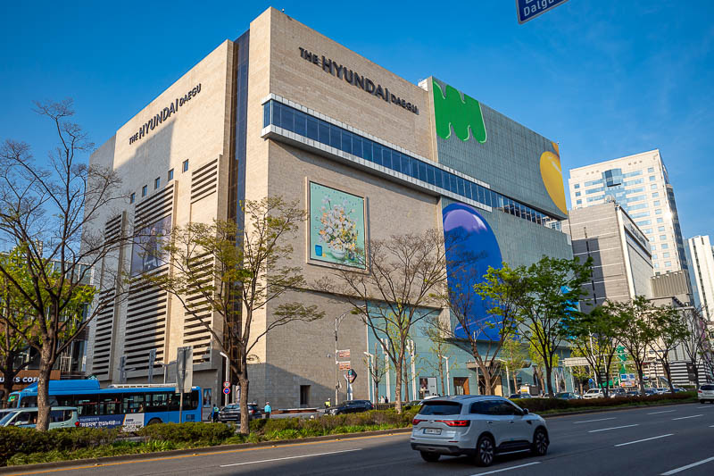 Korea-Daegu-Food - There are a couple of large department stores a bit away from the main shopping area, The Hyundai as pictured here, but also the equally as large, and