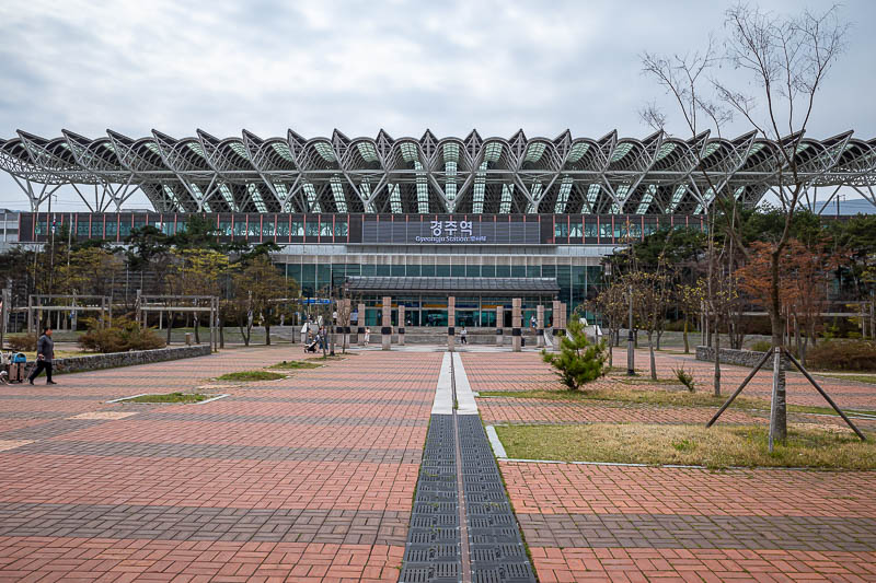 Korea-Daegu-Gyeongju-Train - Here is Gyeongju station. Now this will be confusing if you are coming here in the near future. Until recently this was called SinGyeongju station, Si