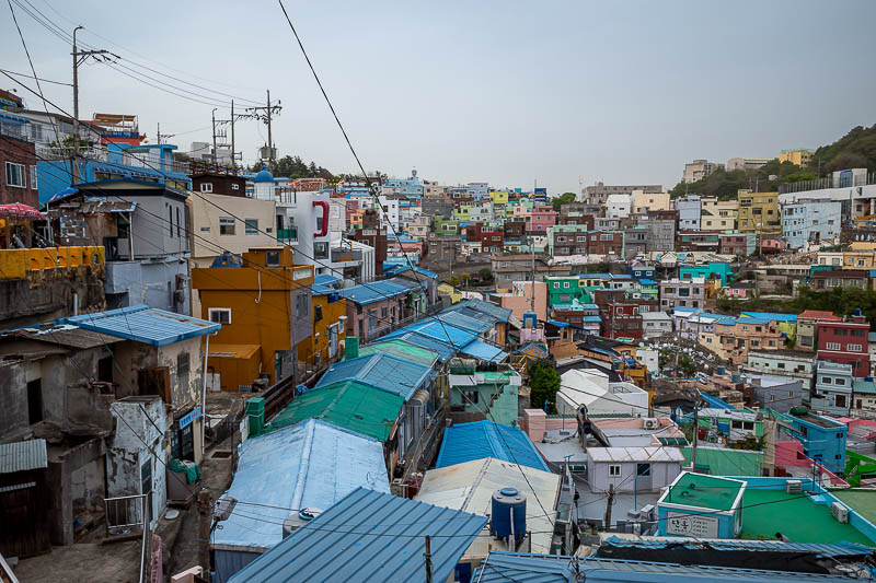 Korea-Busan-Gamcheon-Pollution - Most of these are not peoples houses anymore, they are cafes and galleries.