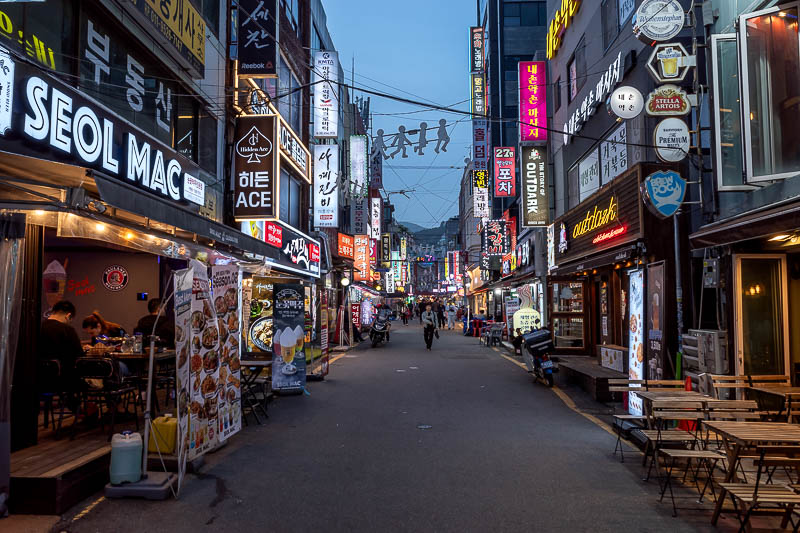 Korea-Busan-Gamcheon-Pollution - Time for a bit more neon while I find my dinner.