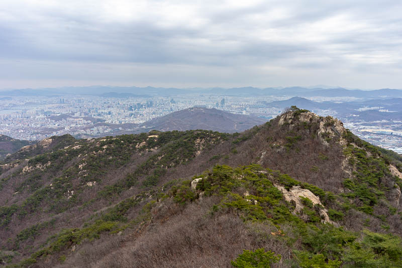 Korea-Seoul-Hiking-Gwanaksan - I think this is the view from as close to the top as you can get, the actual top is blocked off due to military tv towers.