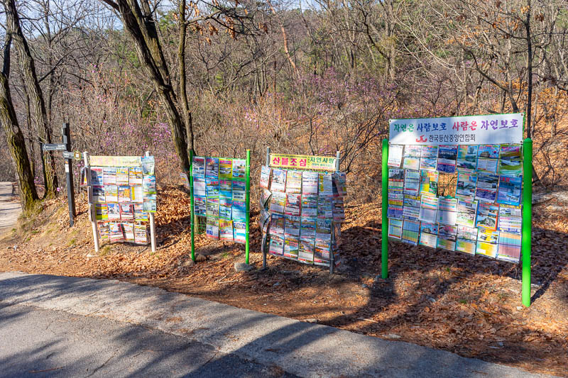 Korea - HK - China - KORKONG! - The start of the trail has these notice boards filled with posters for hiking groups? Transport options from the other end of the trail? Insurance? I 