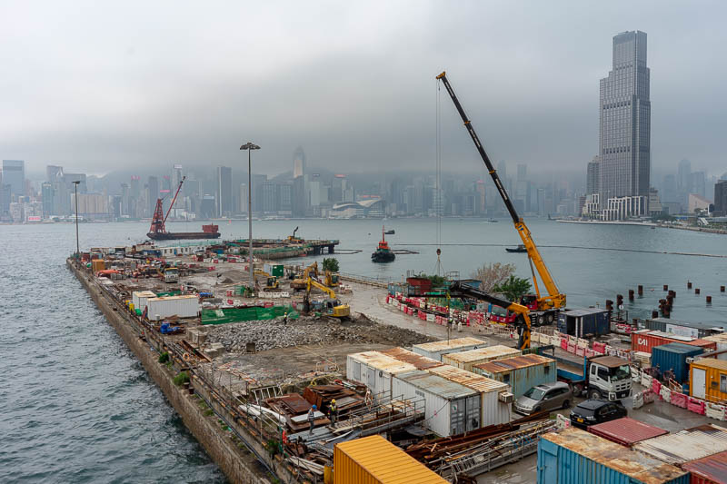 Hong Kong-Kowloon - I think they are actually demolishing this rather than extending further into the sea.