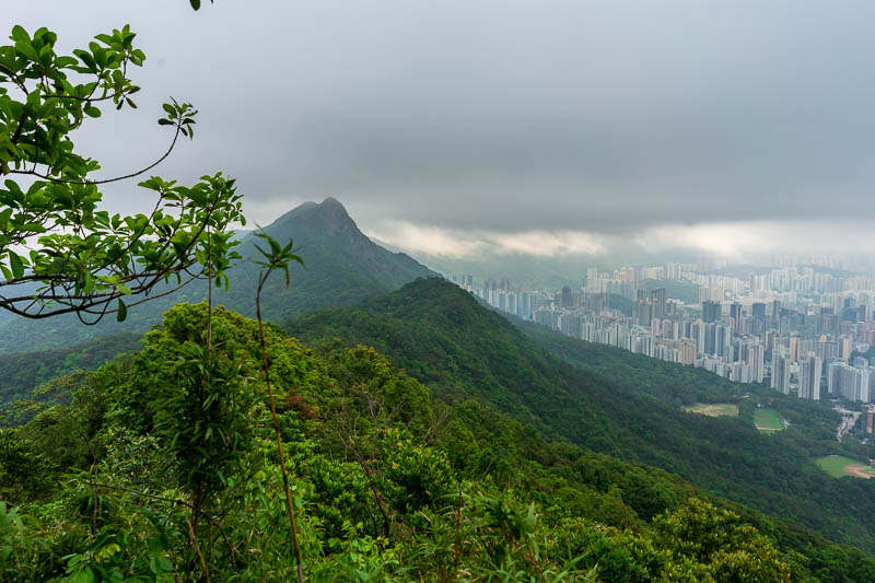 Hong Kong-Hiking-Lion Rock - Off in the distance, lion rock, my main goal for today.