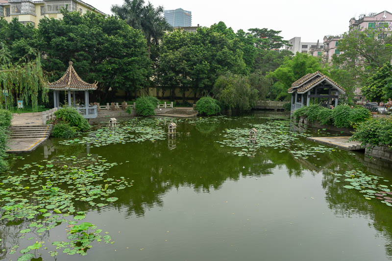China-Foshan-Shopping - Here is a park. I enjoyed using the public toilets here. Maybe it would look nice in the sunshine.