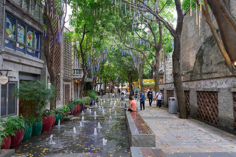 China-Foshan-Shopping - Some areas have added musical fountains and LED lights to add to the historic authenticity.
