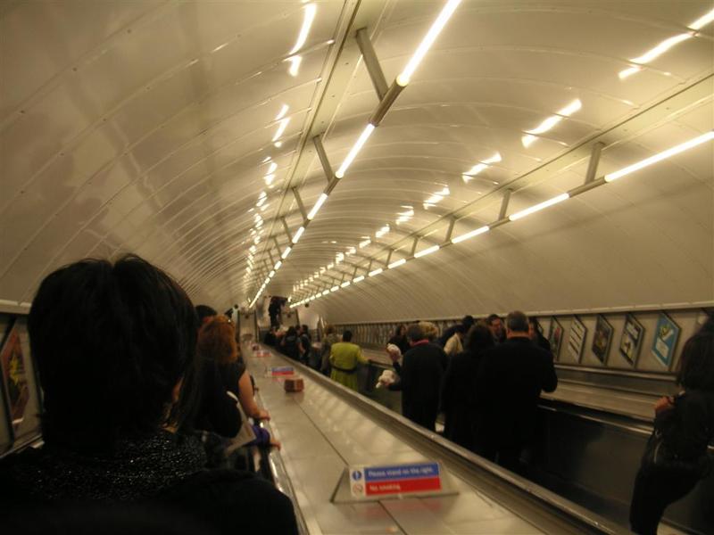 London - September 2009 - Heading into the tube.