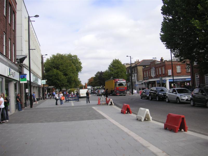 London - September 2009 - More of the high street, most of which was being dug up to be repaved.
