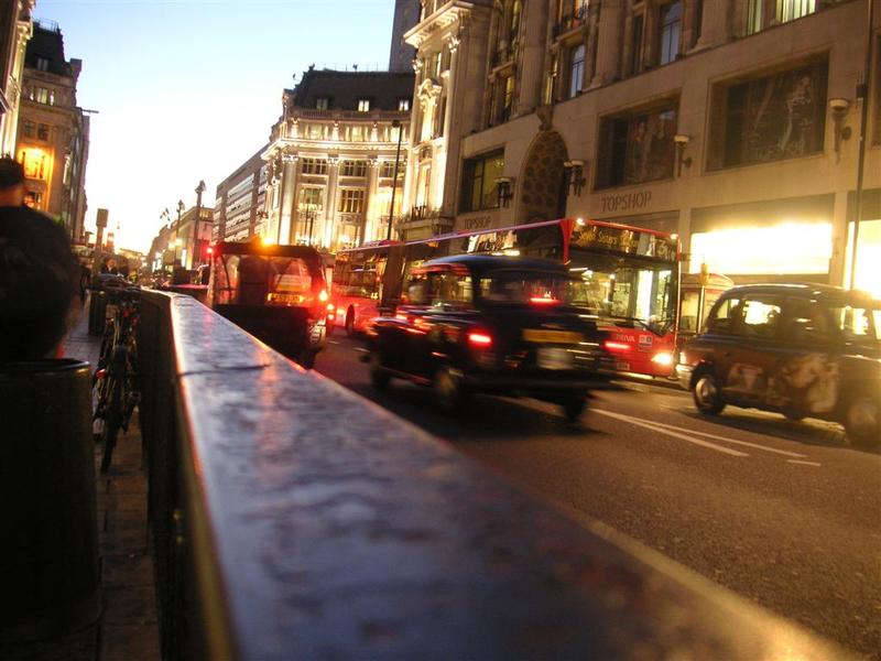 England-London-Soho - Oxford street at dusk.