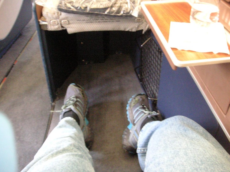 London-Heathrow-Hong Kong-Qantas - Leg room prior to lay flat.