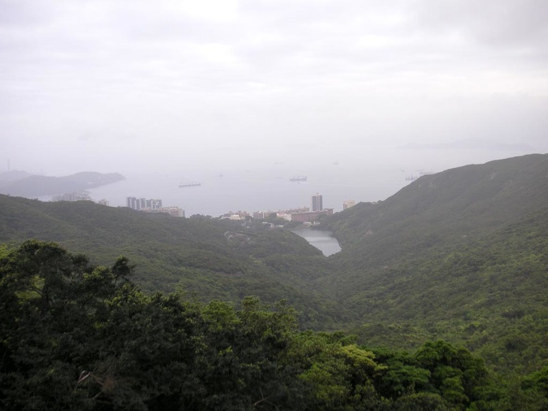 Hong Kong-The Peak-View - The other side of Hong Kong island, you cant tell by the pixels, but theres a heap of ships in all these photos.