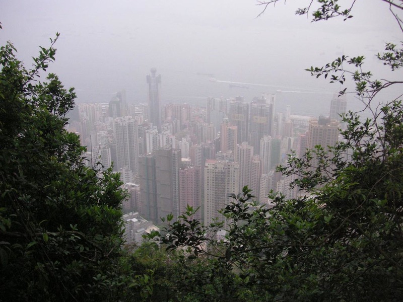 Hong Kong-The Peak-View - The nature walk occasionally comes to a spot like this.