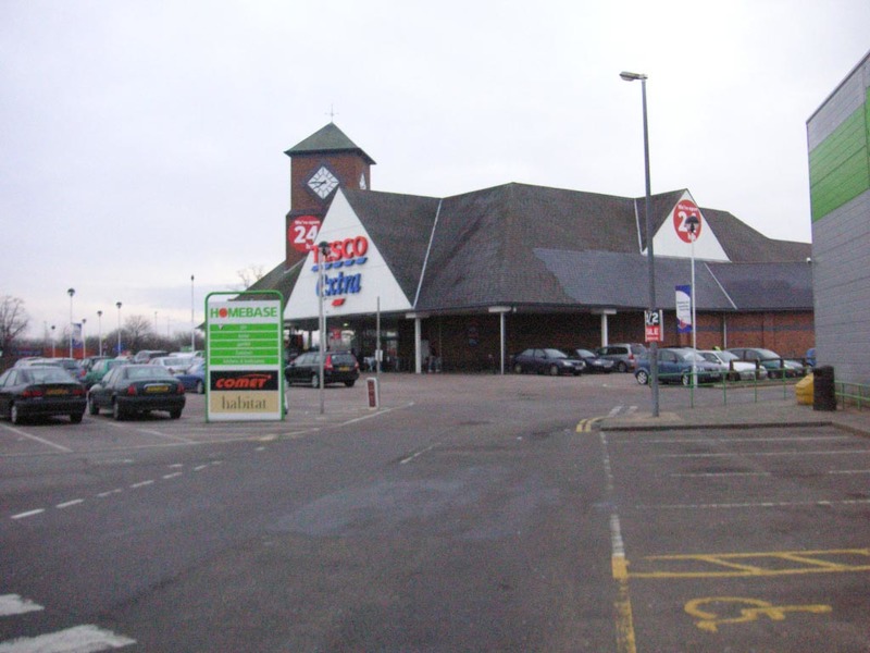 England-Brentwood-Forest - Behold, the mega tescos.