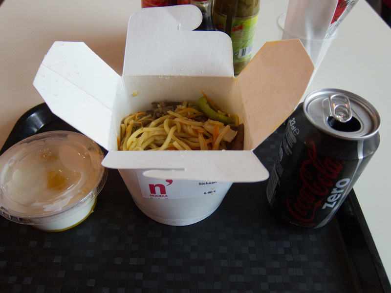 France-Paris-La Defense-Architecture - My dinner from a noodle bar. I had French food for lunch, so shut up, theres only so much butter I can eat.