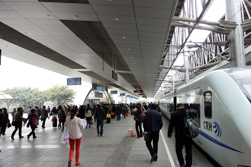 China-Chengdu-Chongqing-Bullet Train - The waiting train