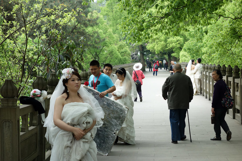 China-Chongqing-Botanic Garden - The park is the go to place for people getting married. Subtracting for my usual exaggeration factor, there were at least 20 couples getting photos ta