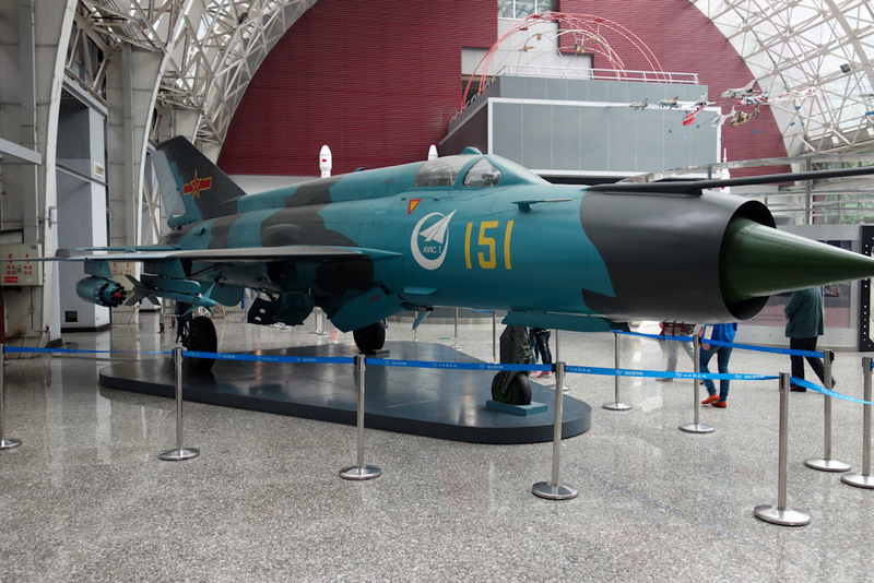China-Chengdu-Mall-Science Museum - We started off good, a Chinese Mig-21 copy. This is the only place I saw any other people. A school group was just leaving as I arrived.
