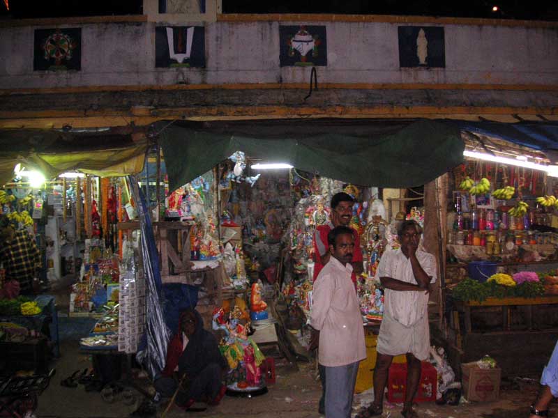 India-Chennai-Temple - Some store owners behind me laughing at me for ducking and flinching.