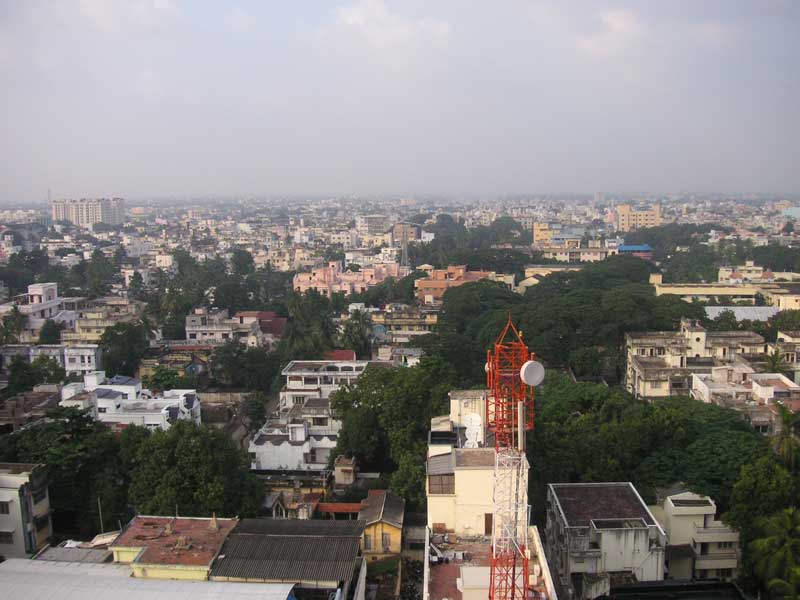 India-Chennai-View - Chennai from the roof