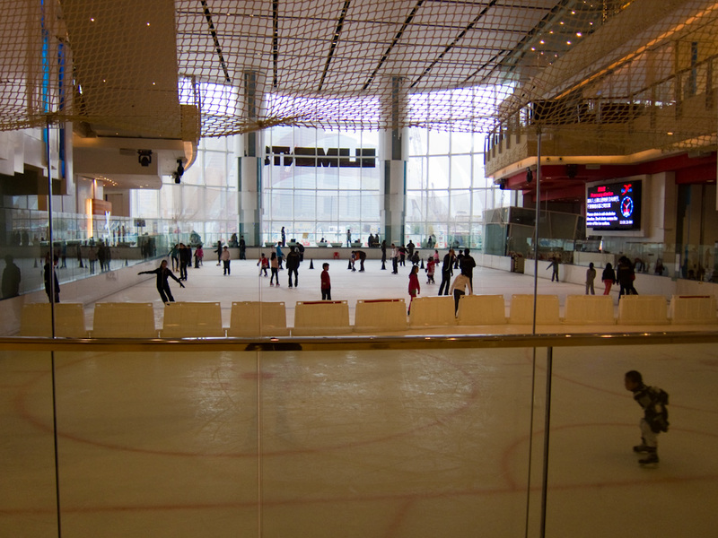 Hong Kong-Kowloon-Ice Skating - Like everywhere, under the new buildings theres a huge shopping mall, which also incoporates the 'in town airport check in' and high speed rail to the
