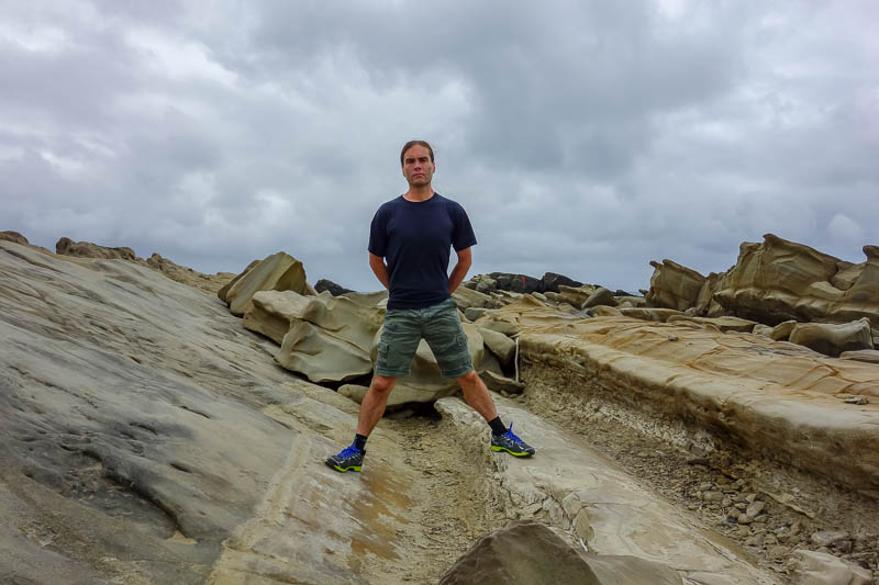 Taiwan-Taitung-Beach-Xiaoyeliu - I headed back down to the rocks and found the perfect spot. I did not get washed out to sea by a freak wave. Lots of Chinese tourists wanted to stand 