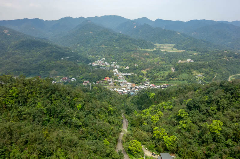 A full lap of Taiwan in March 2017 - Looking back towards Pingxi, which is really just a small village. It seems to exist just for weekend tourists who want to eat a sausage on a stick.