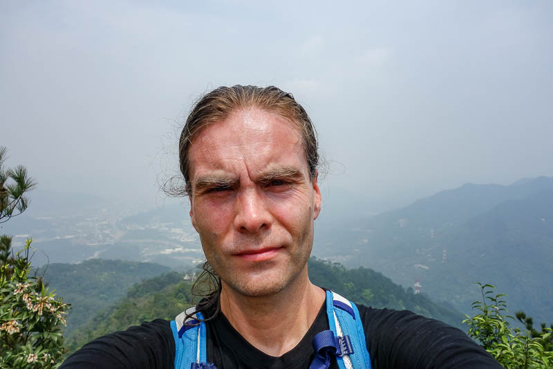 Taiwan-Taipei-Hiking-Wuliaojian - Good enough day to warrant a second selfie. I was sweating a lot.
