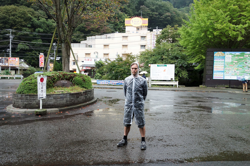 Japan-Tokyo-Hiking-Mount Takao - My first ever raincoat. I have a morbid fear of umbrellas and dont own a waterproof jacket of any kind. To the convenience store! They had 5 sizes, th