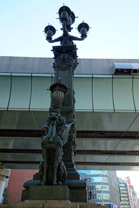 Japan-Tokyo-Walk-Ueno-Shrine - A dragon sculpture lives under this bridge.